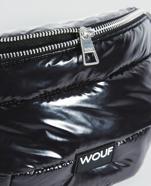 Wouf Quilted Collection Waist Bag Glossy black Wouf Quilted Collection Waist Bag Glossy black