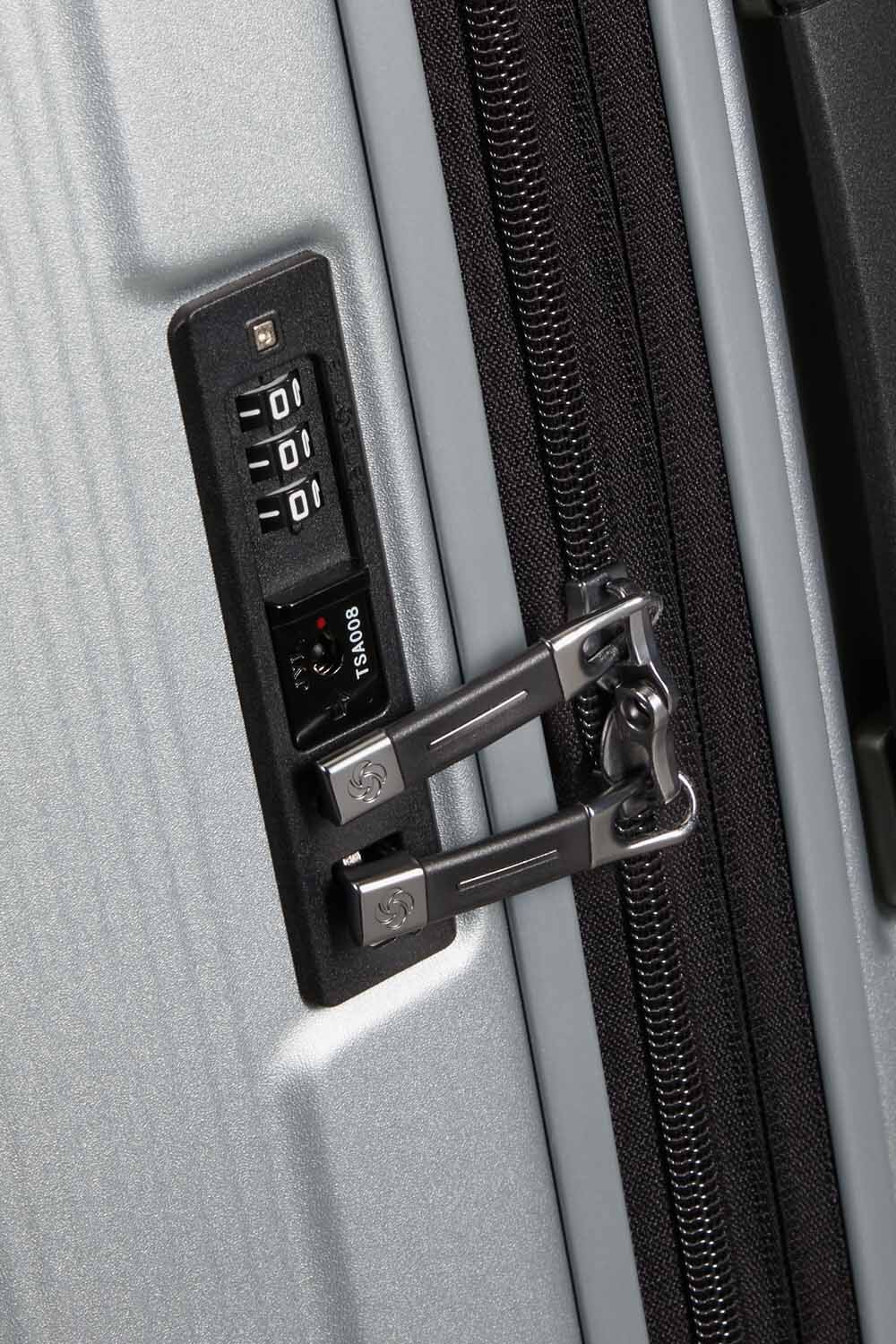 Samsonite Nuon Trolley mit 4 Rollen erweiterbar 69cm + GRATIS HOTELGUTSCHEIN Matt Silver