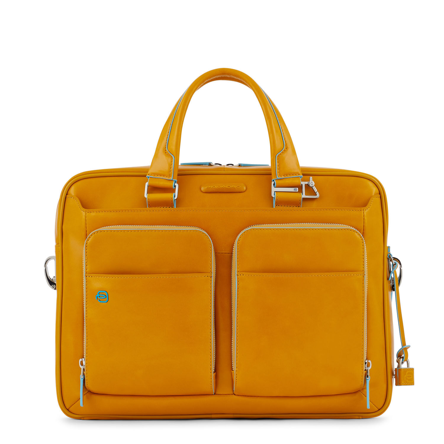 Piquadro Blue Square Schmale Laptoptasche mit Laptofach 14" giallo9