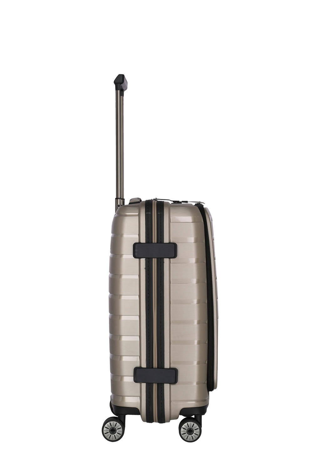 Travelite Air Base Trolley S, 4 Rollen mit Vortasche Champagner