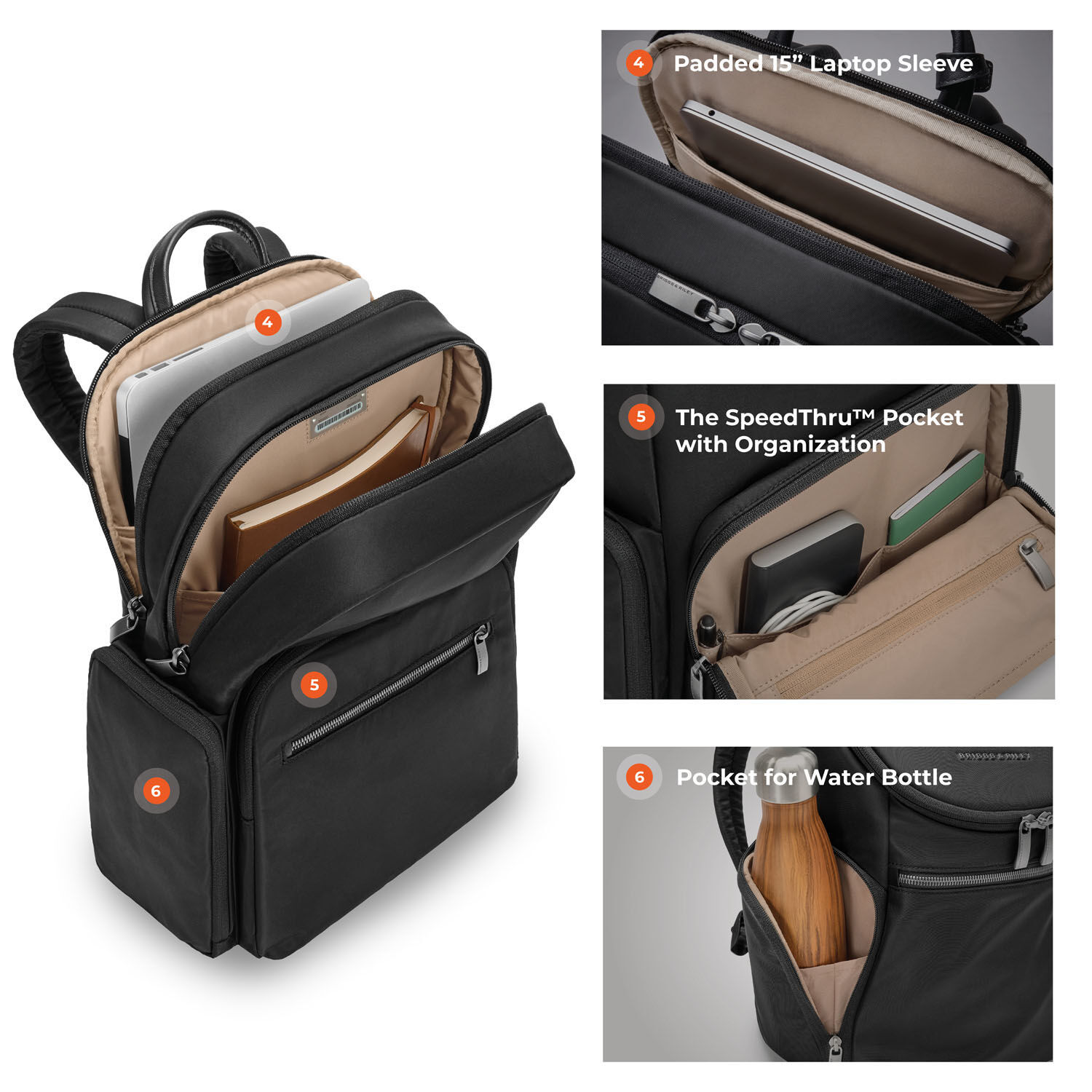 Briggs & Riley Rhapsody Medium Backpack Black