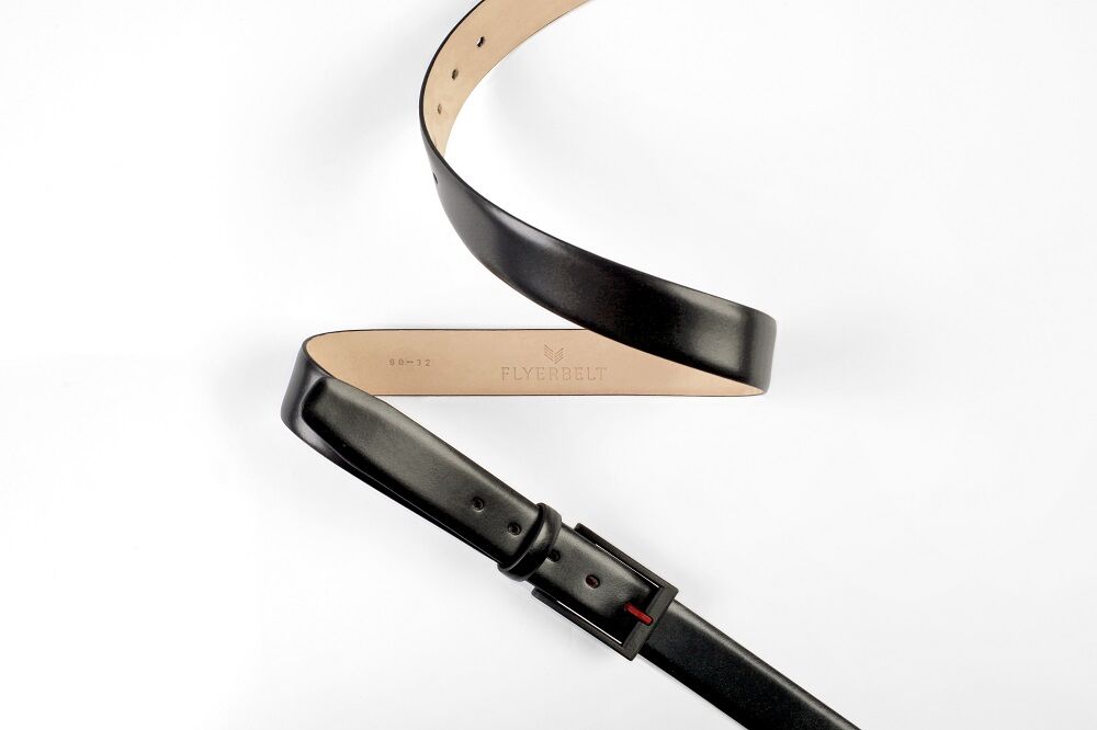 Flyerbelt Security Metallfreier Gürtel 85 cm -Mit dem roten Dorn Schwarz Flyerbelt Security Metallfreier Gürtel 85 cm -Mit dem roten Dorn Schwarz