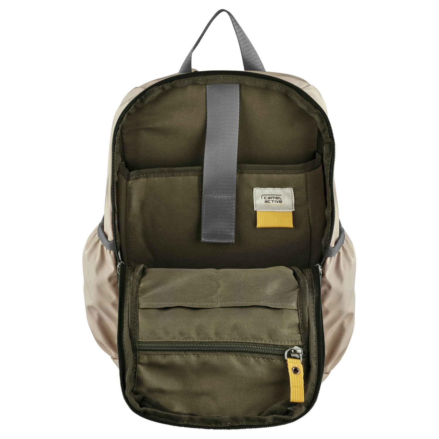 Camel Active Terra Backpack M aus recyceltem Nylon 4223 Beige