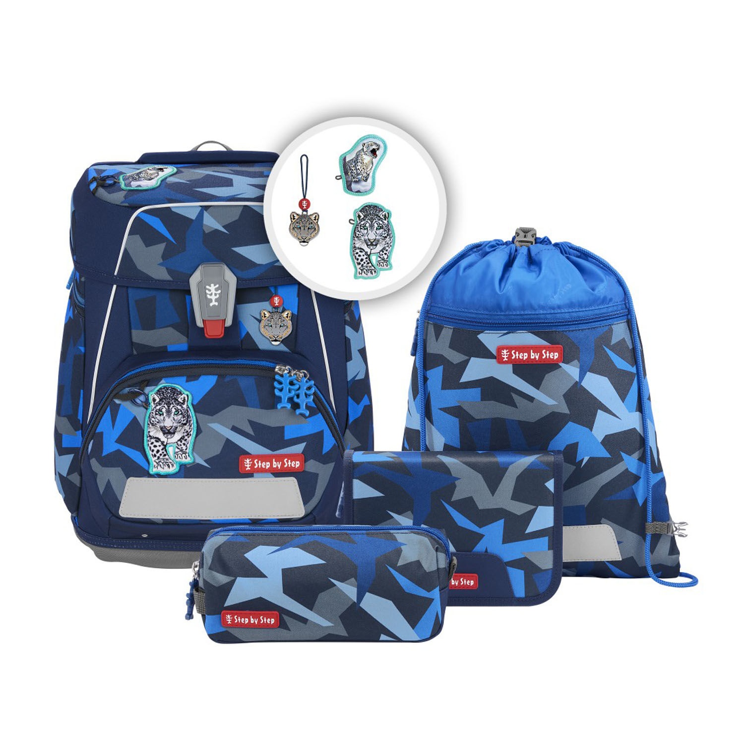 Step by Step SPACE 5-teiliges Schulranzen-Set Snow Leopard Arko