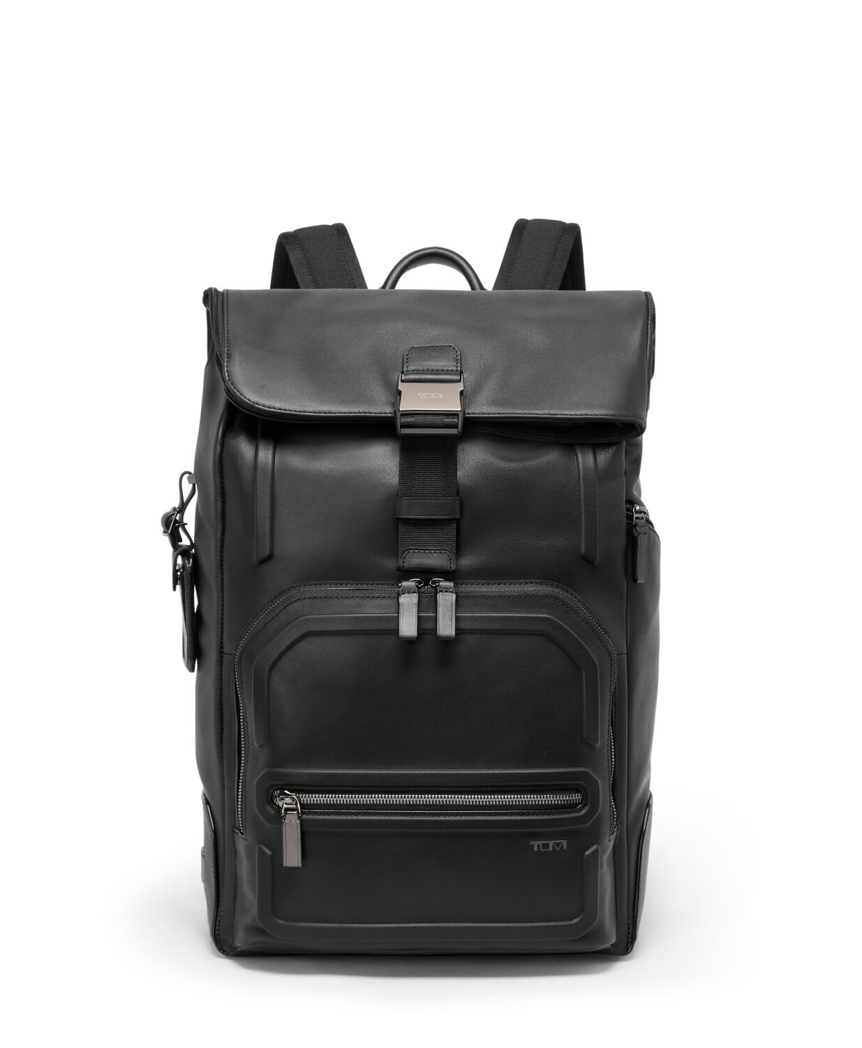 Tumi Harrison Osborn Rolltop Rucksack aus Leder, Black Bombe