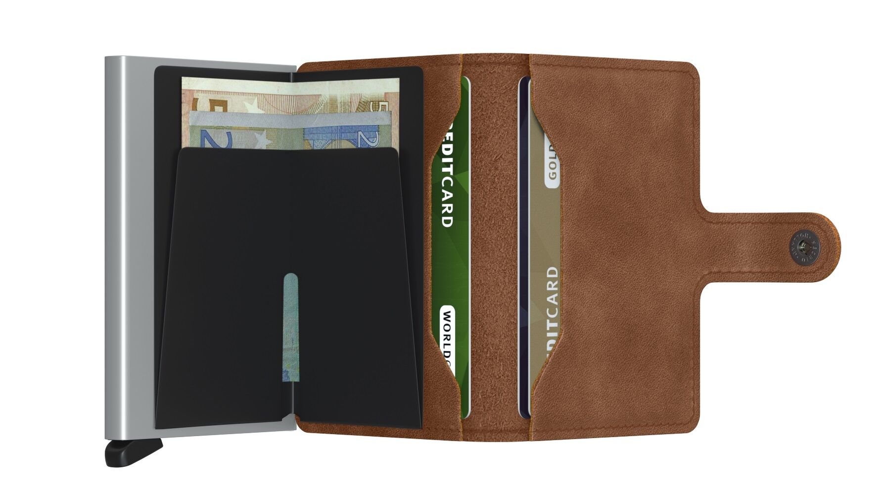 Secrid Miniwallet Vintage MV-Cognac-Silver