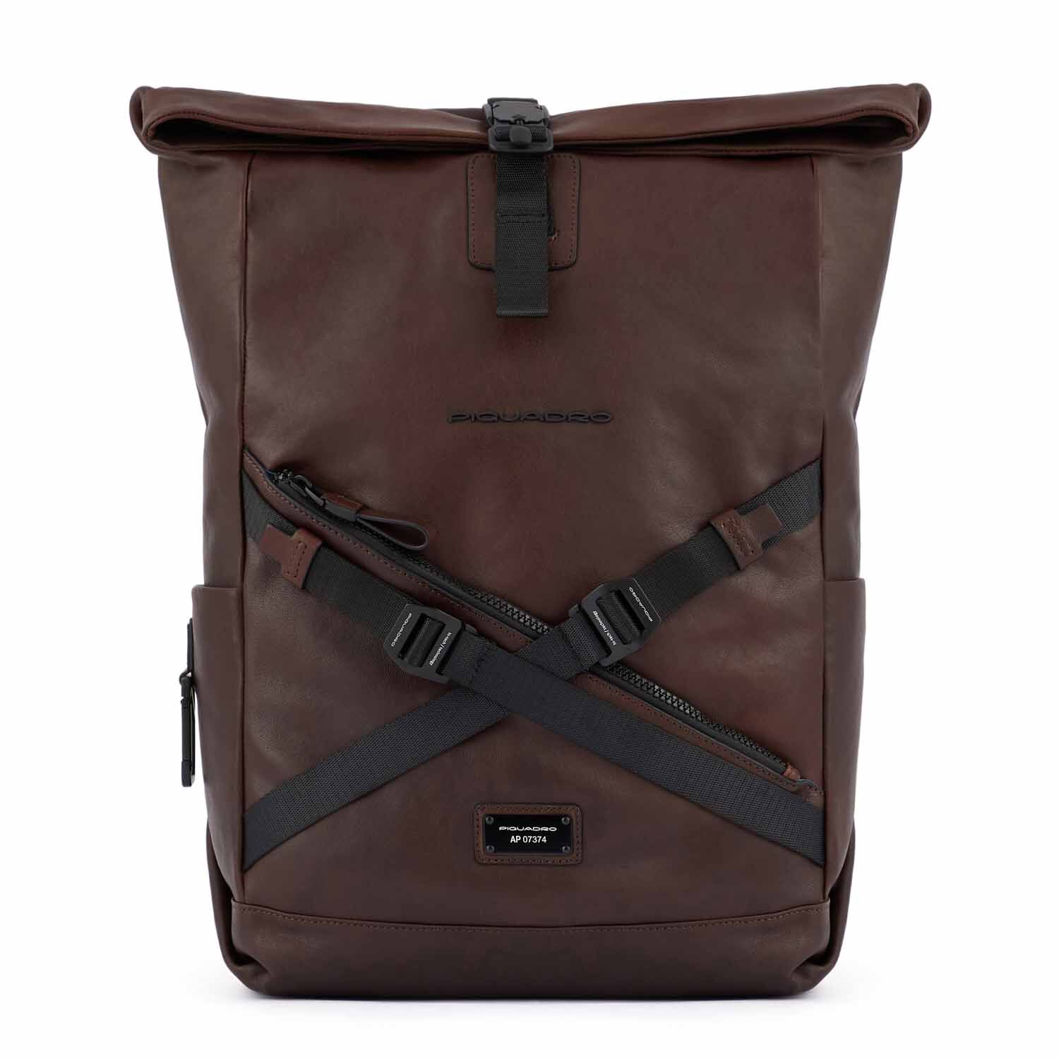 Piquadro Harper Roll Top Laptoprucksack 15,6" mit Regenschutz Piquadro Harper Roll Top Laptoprucksack 15,6" mit Regenschutz