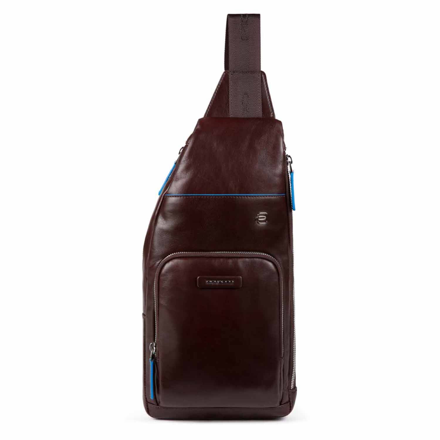 Piquadro Blue Square Revamp Querträgertasche mit iPad®mini-Fach Mahagoni