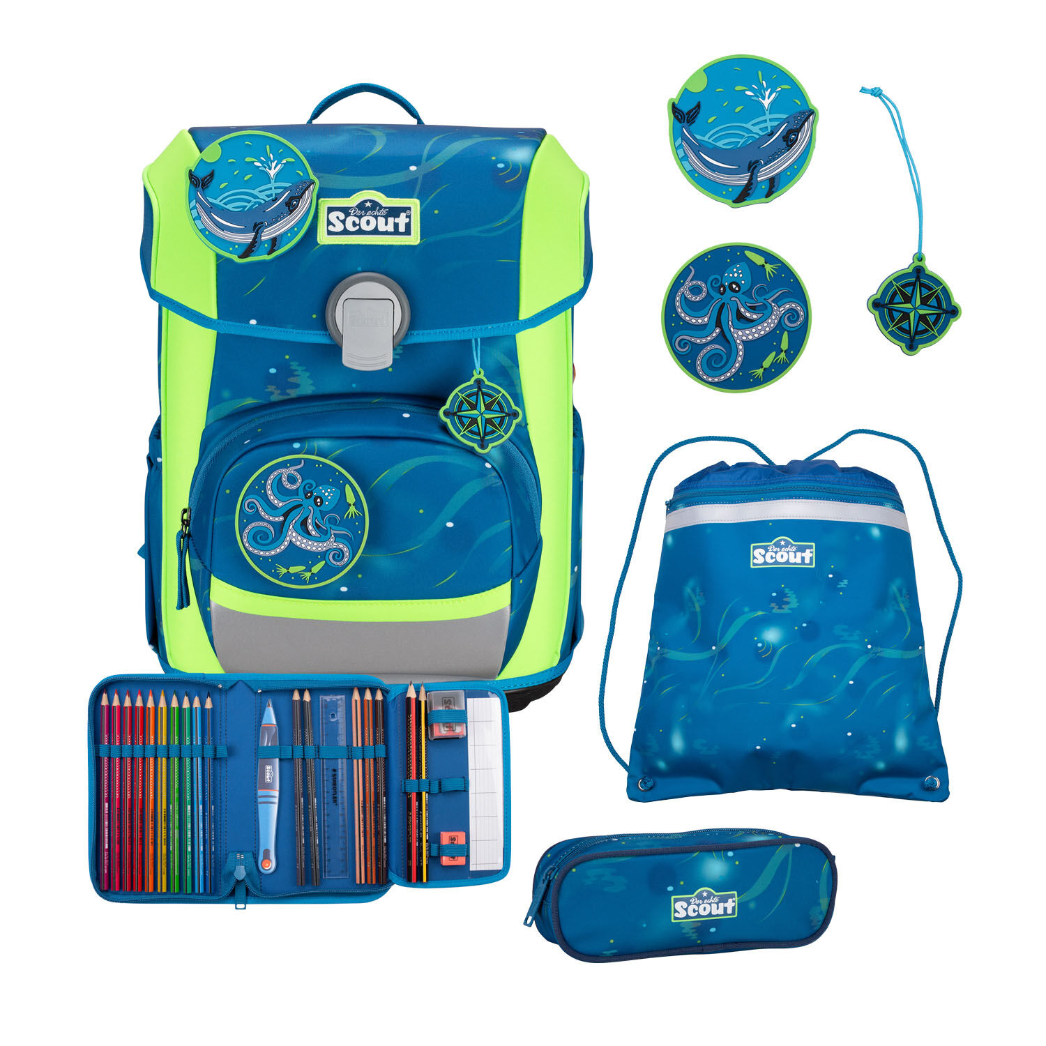 Scout Neo Schulranzen-Set 4-teilig DIN Deep Sea Scout Neo Schulranzen-Set 4-teilig DIN Deep Sea
