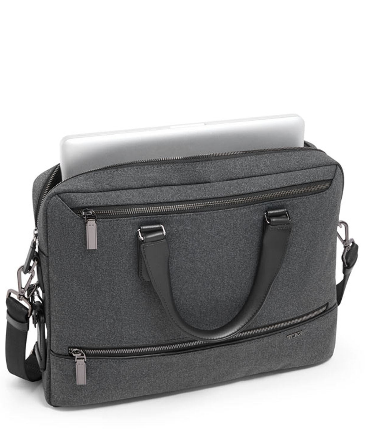 Tumi Harrison Avondale Aktentasche mit Reißverschluss oben Dark Charcoal