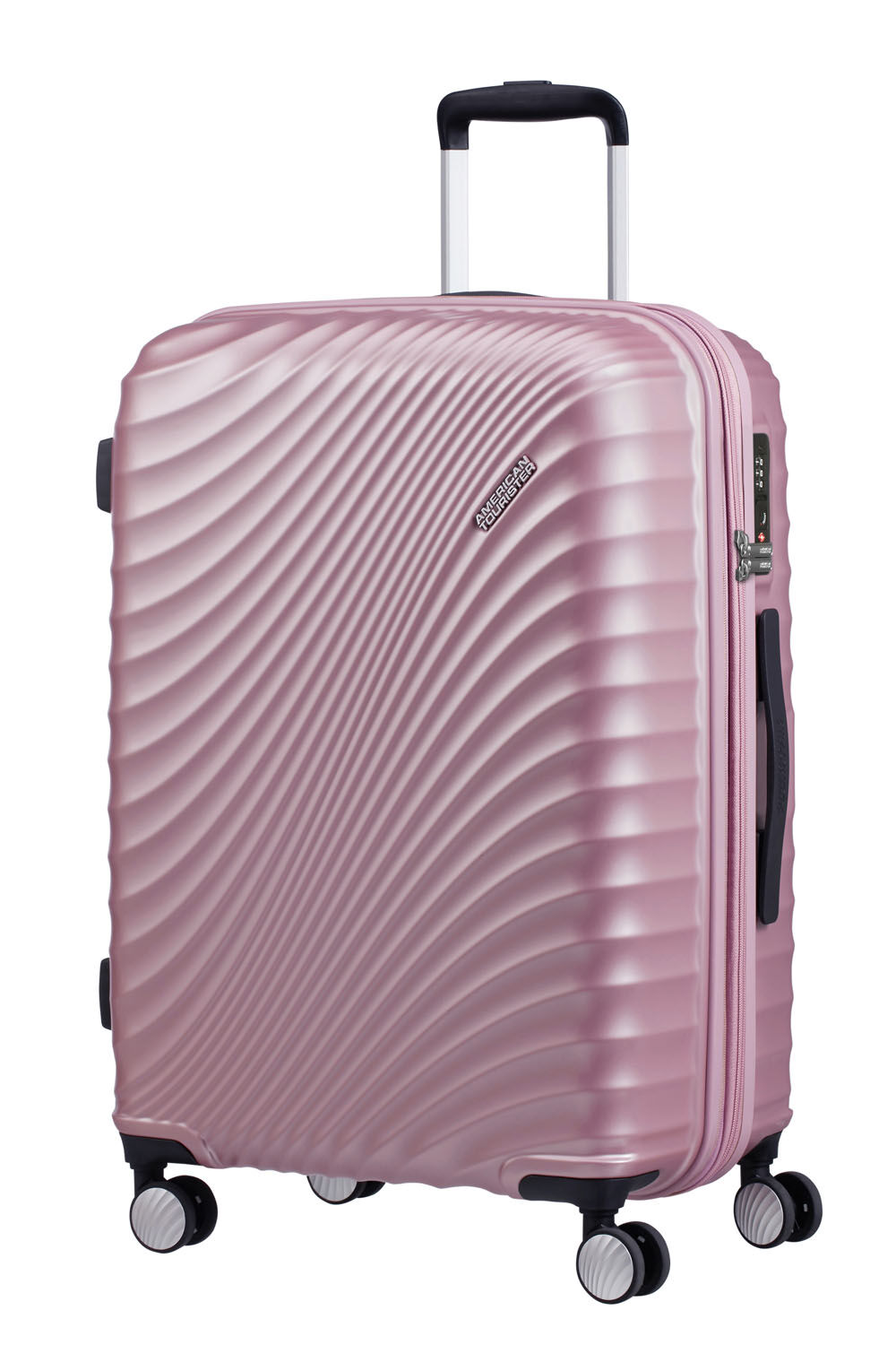 American Tourister Jetglam Trolley mit 4 Rollen 67cm erweiterbar Metallic Pink