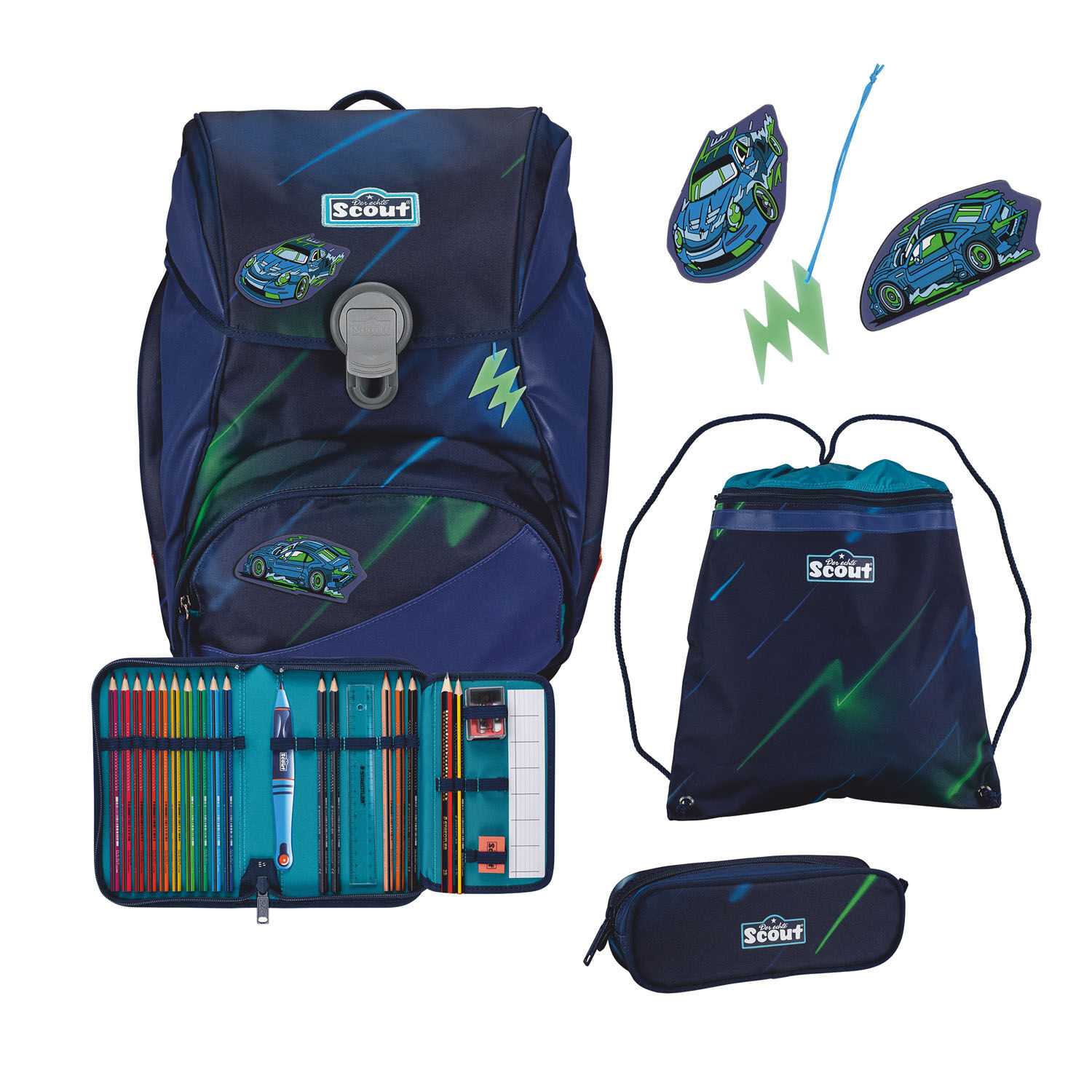 Exklusiv Superflash Schulranzen-Set 4-teilig