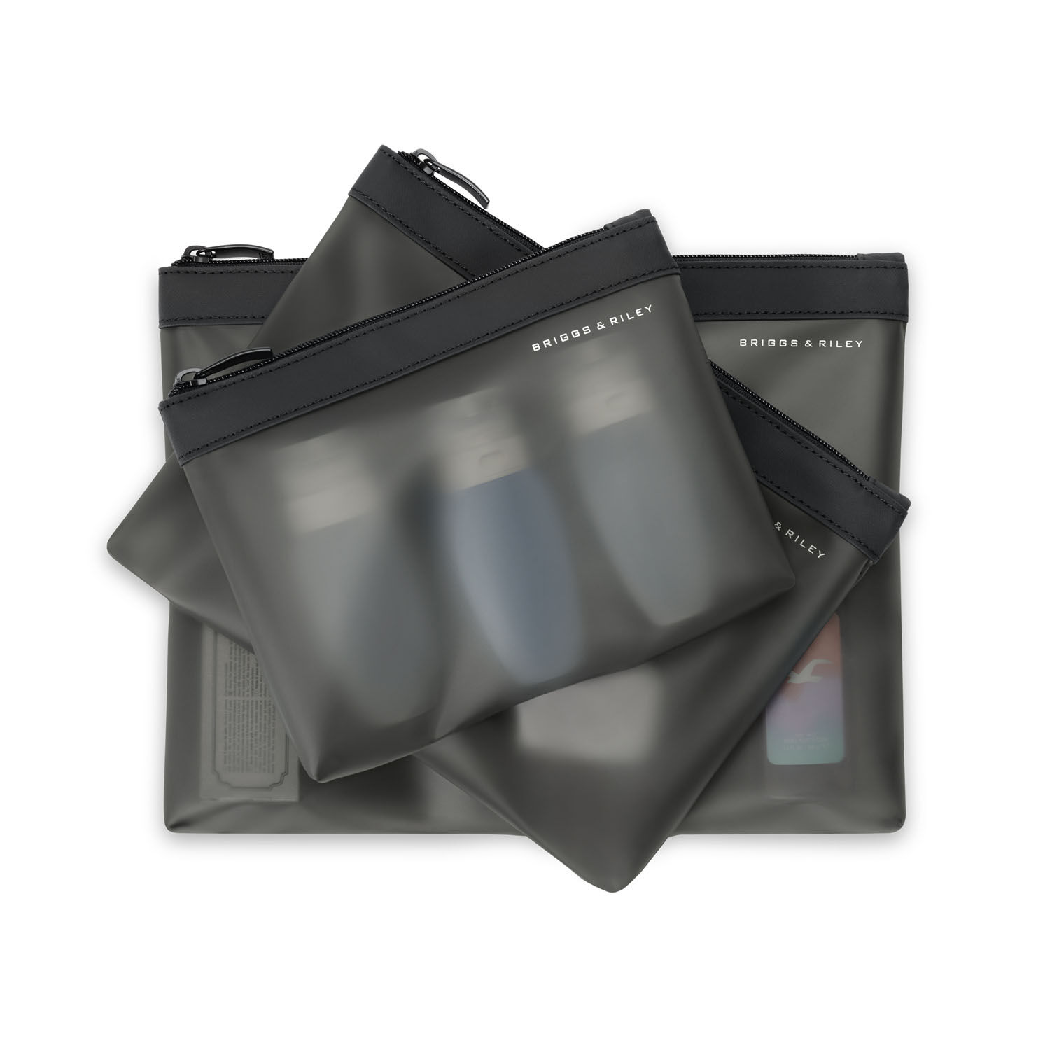 Briggs & Riley Travel Essentials Translucent Pouch 3-teilige-Set Black Briggs & Riley Travel Essentials Translucent Pouch 3-teilige-Set Black