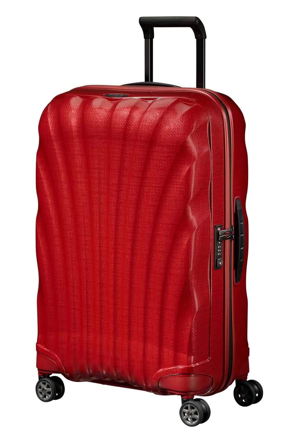 Samsonite C-Lite Trolley mit 4 Rollen 69cm + GRATIS HOTELGUTSCHEIN Chili Red