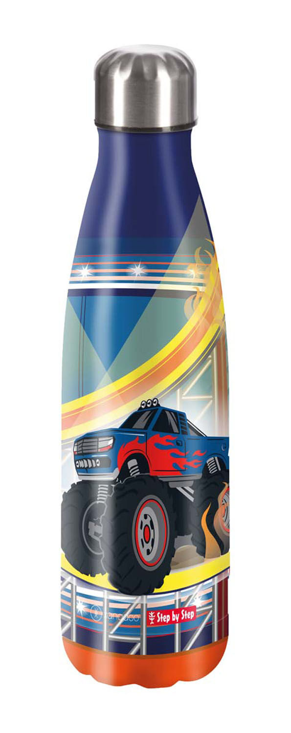 Step by Step Schulzubehör Isolierte Edelstahl-Trinkflasche Xanadoo 500ml Monster Truck Rocky