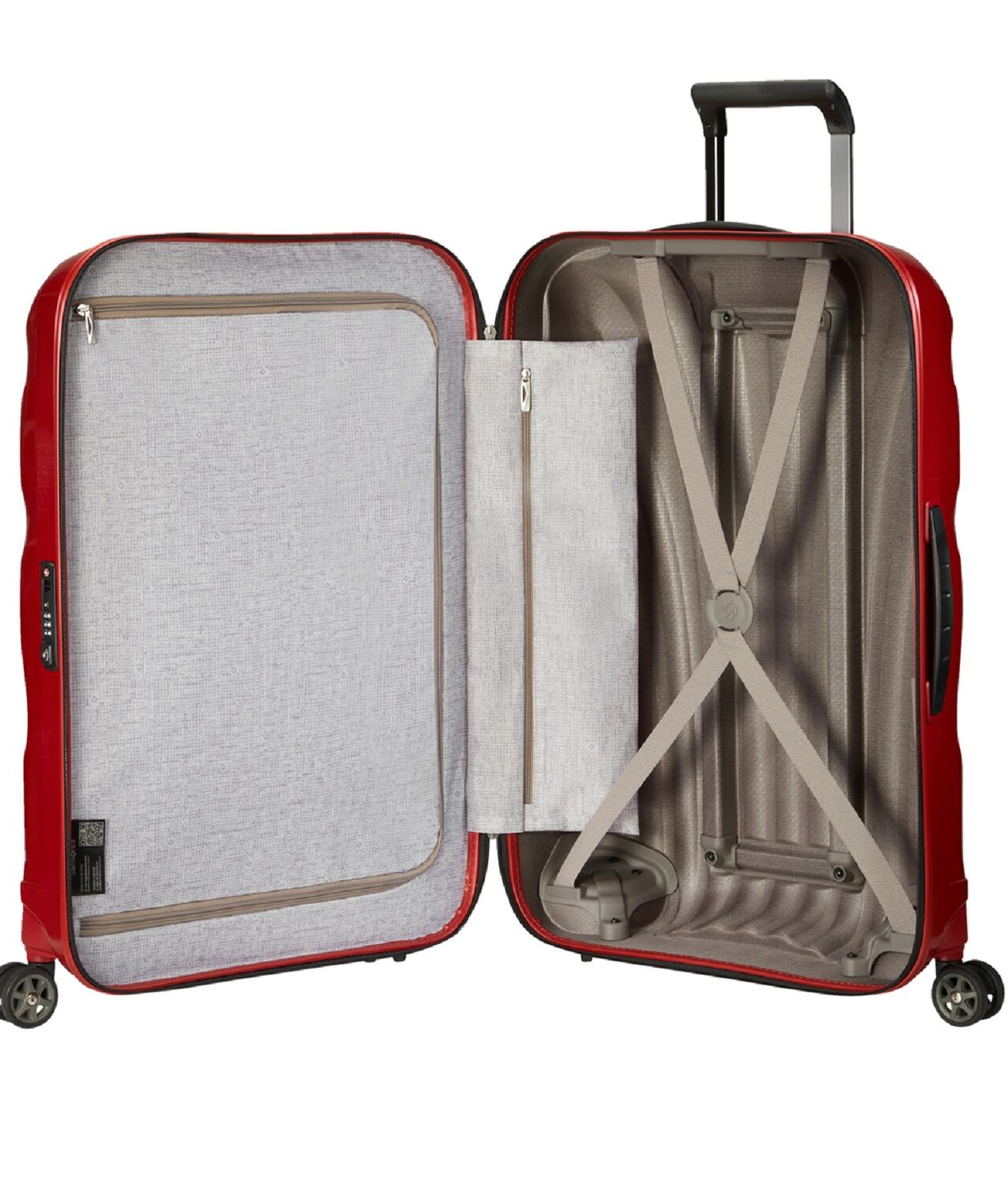Samsonite C-Lite Trolley mit 4 Rollen 75cm + GRATIS HOTELGUTSCHEIN Chili Red