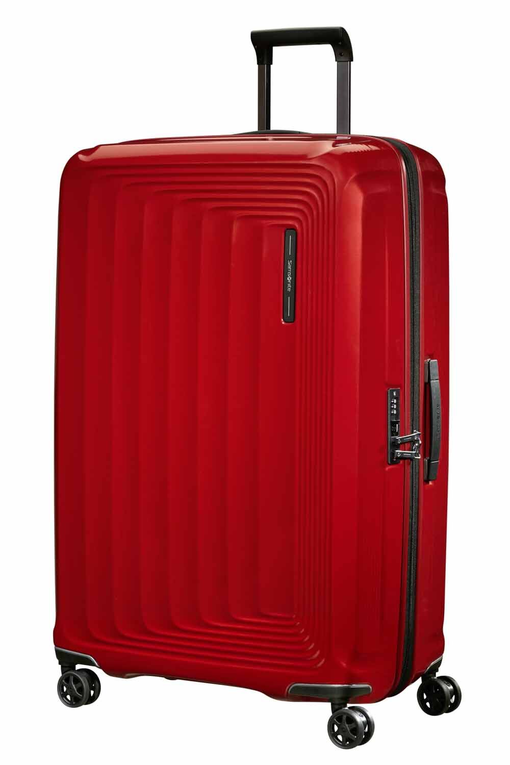 Samsonite Nuon Season Trolley mit 4 Rollen erweiterbar 81cm + GRATIS HOTELGUTSCHEIN Metallic Red