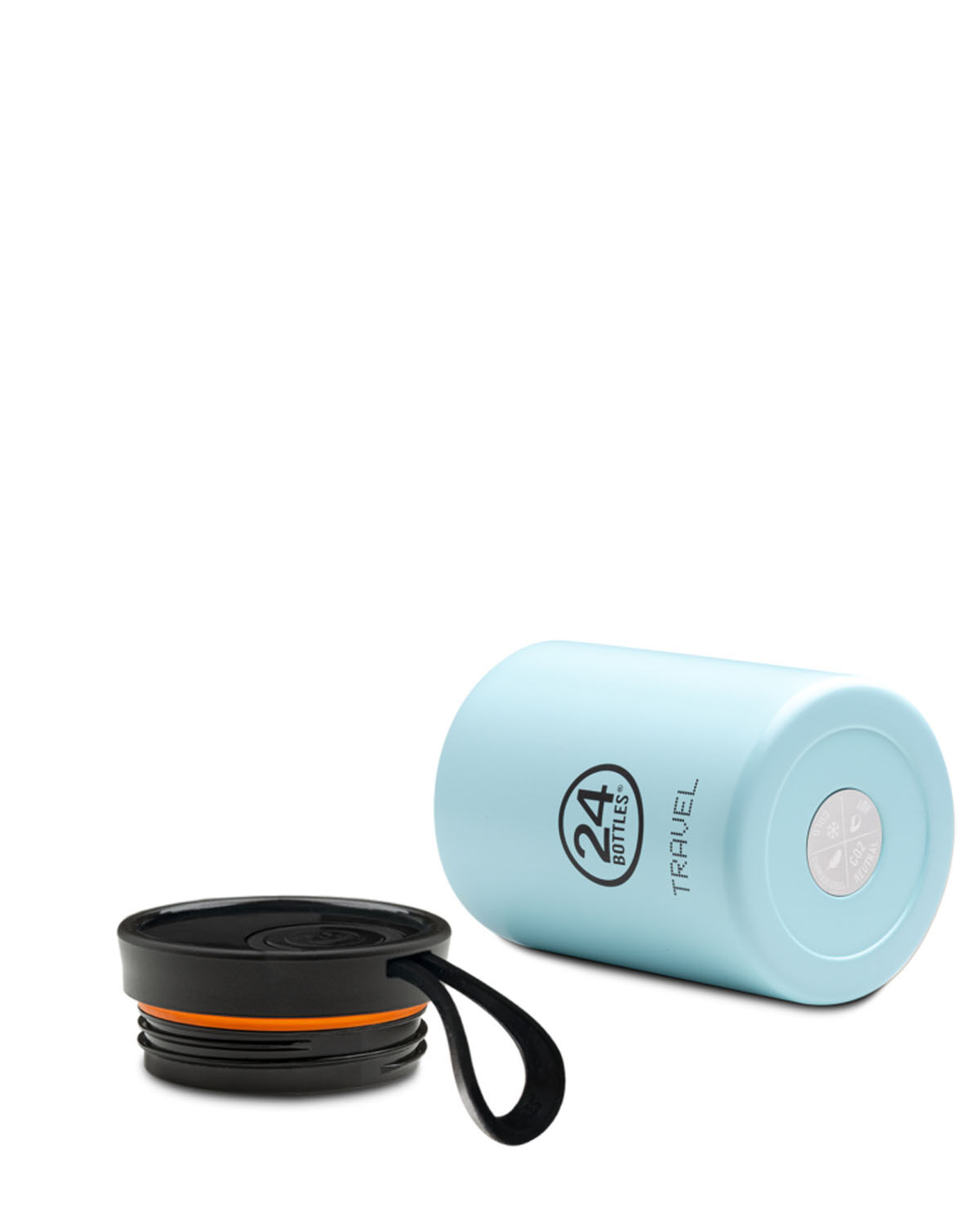 24Bottles® Travel Tumbler Snack Pot 350ml mit Fill&Go Lid Cloud Blue