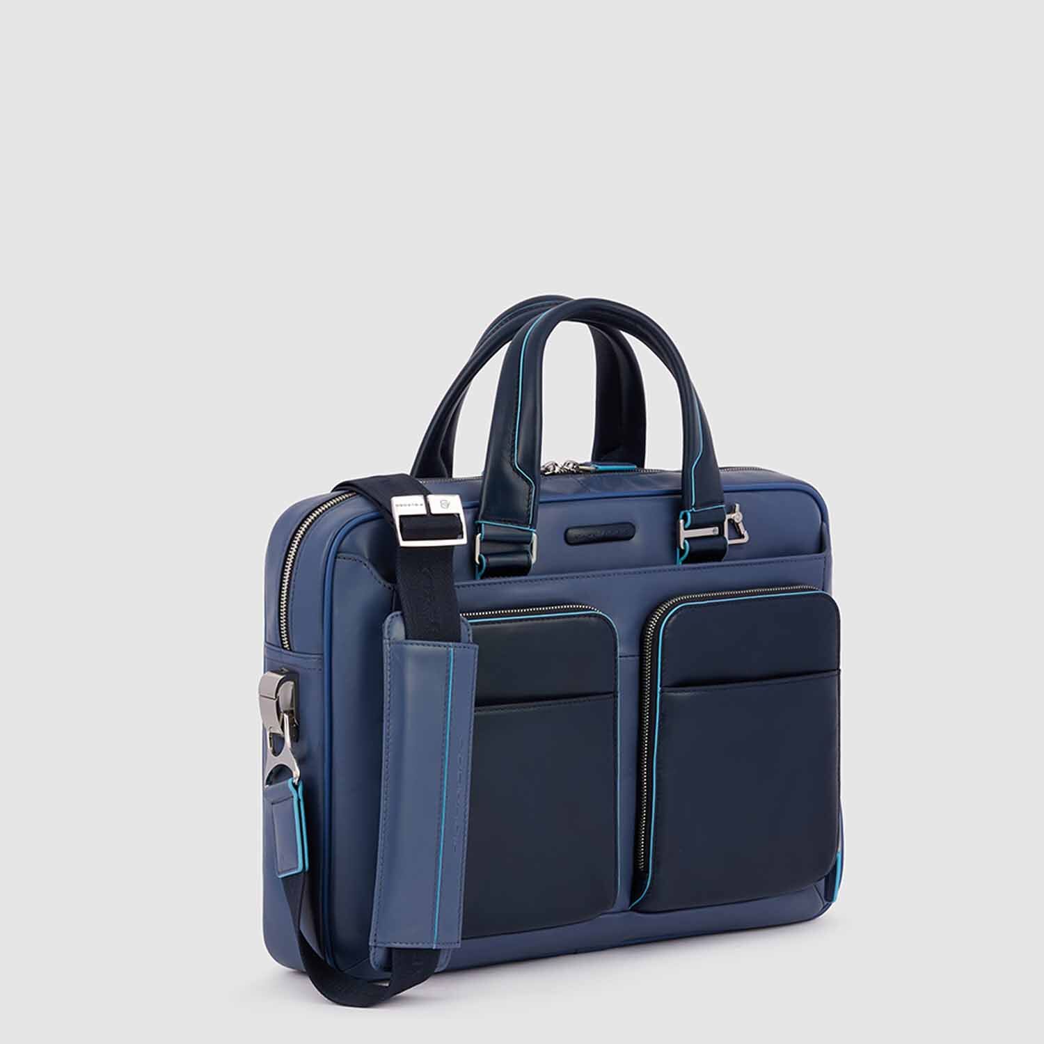 Piquadro Blue Square Schmale Laptoptasche mit Laptofach 14" blu blu