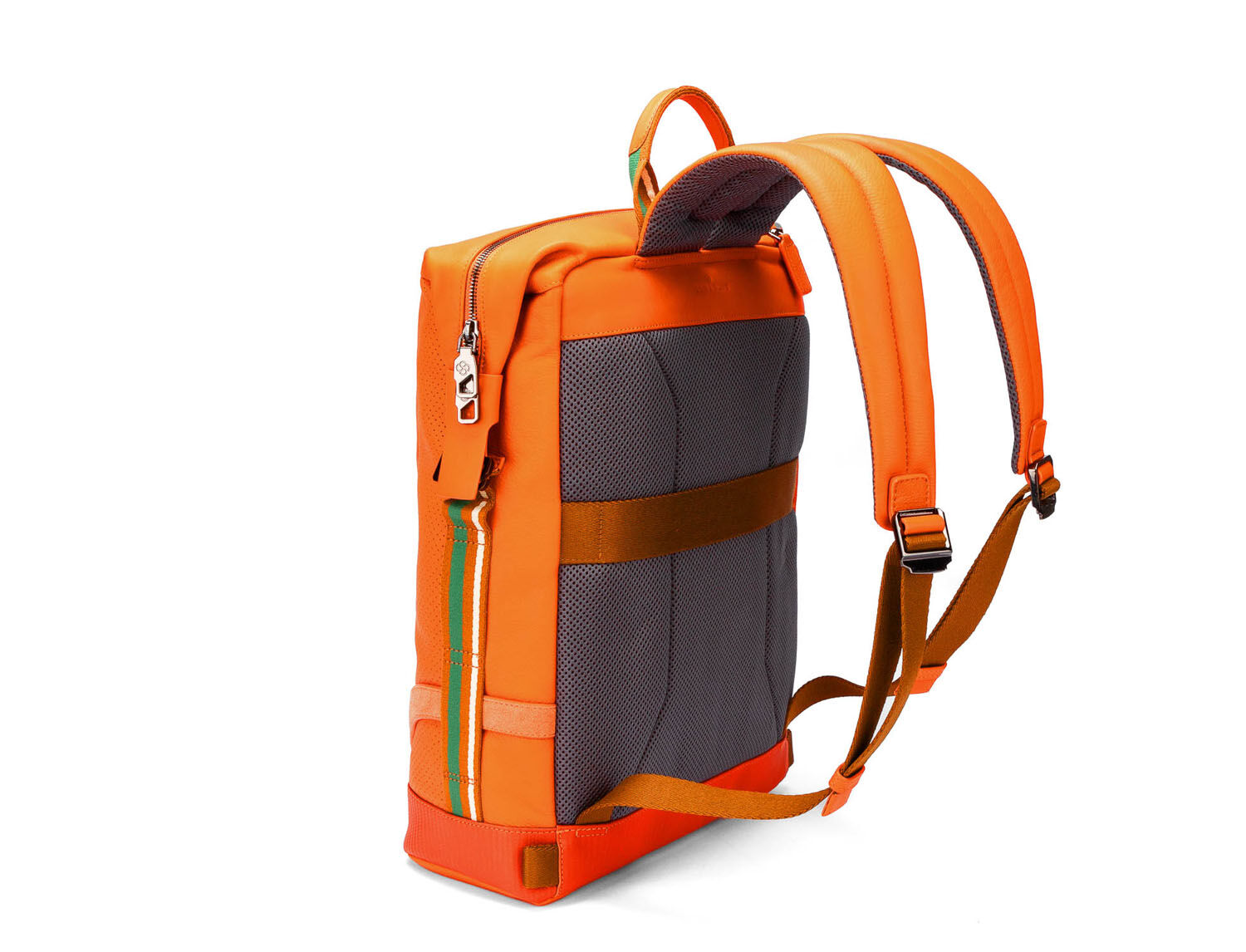 SCHARLAU Slackline RONJA Leder Rucksack für 13" Laptopfach Orange SCHARLAU Slackline RONJA Leder Rucksack für 13" Laptopfach Orange