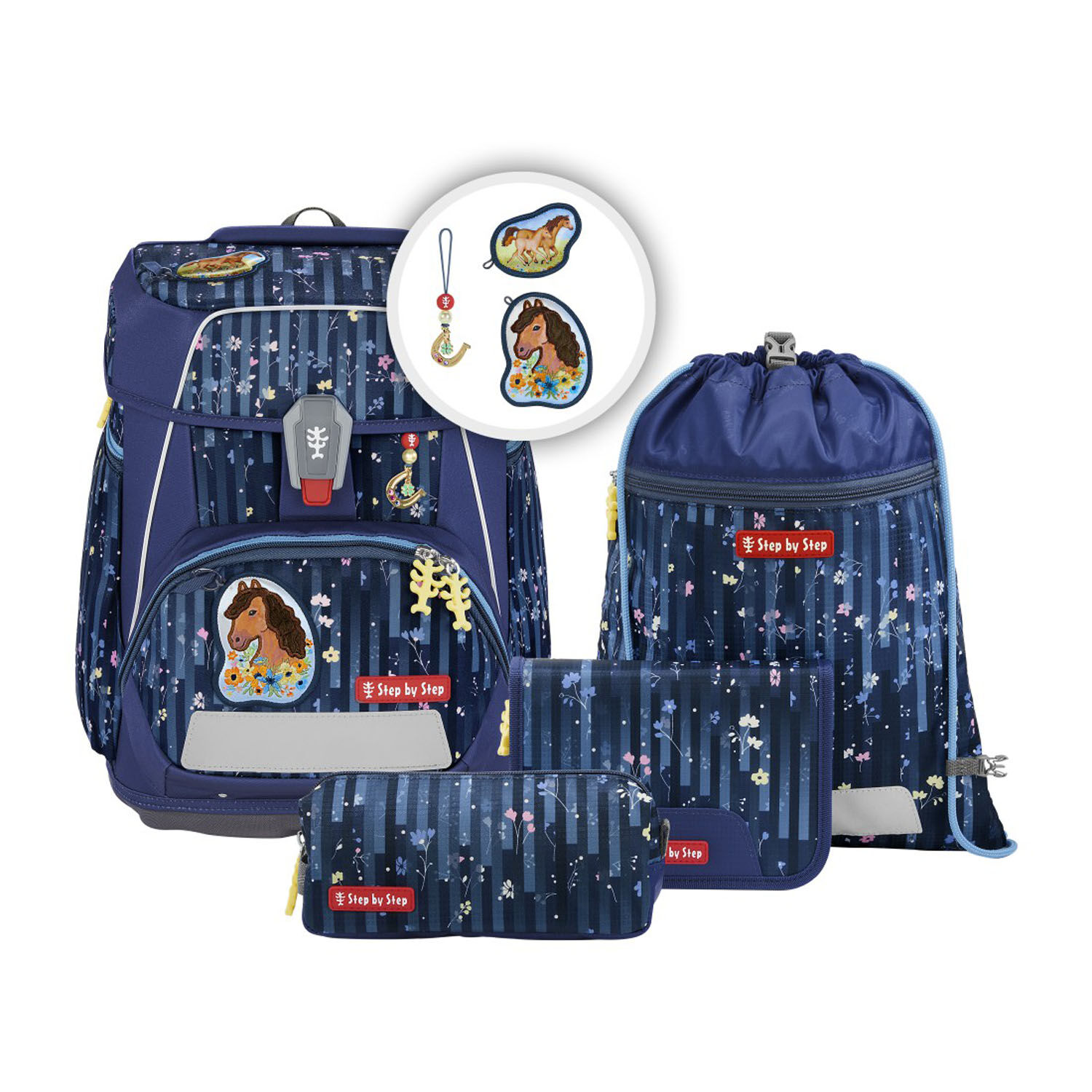 Step by Step SPACE 5-teiliges Schulranzen-Set Horse Mila