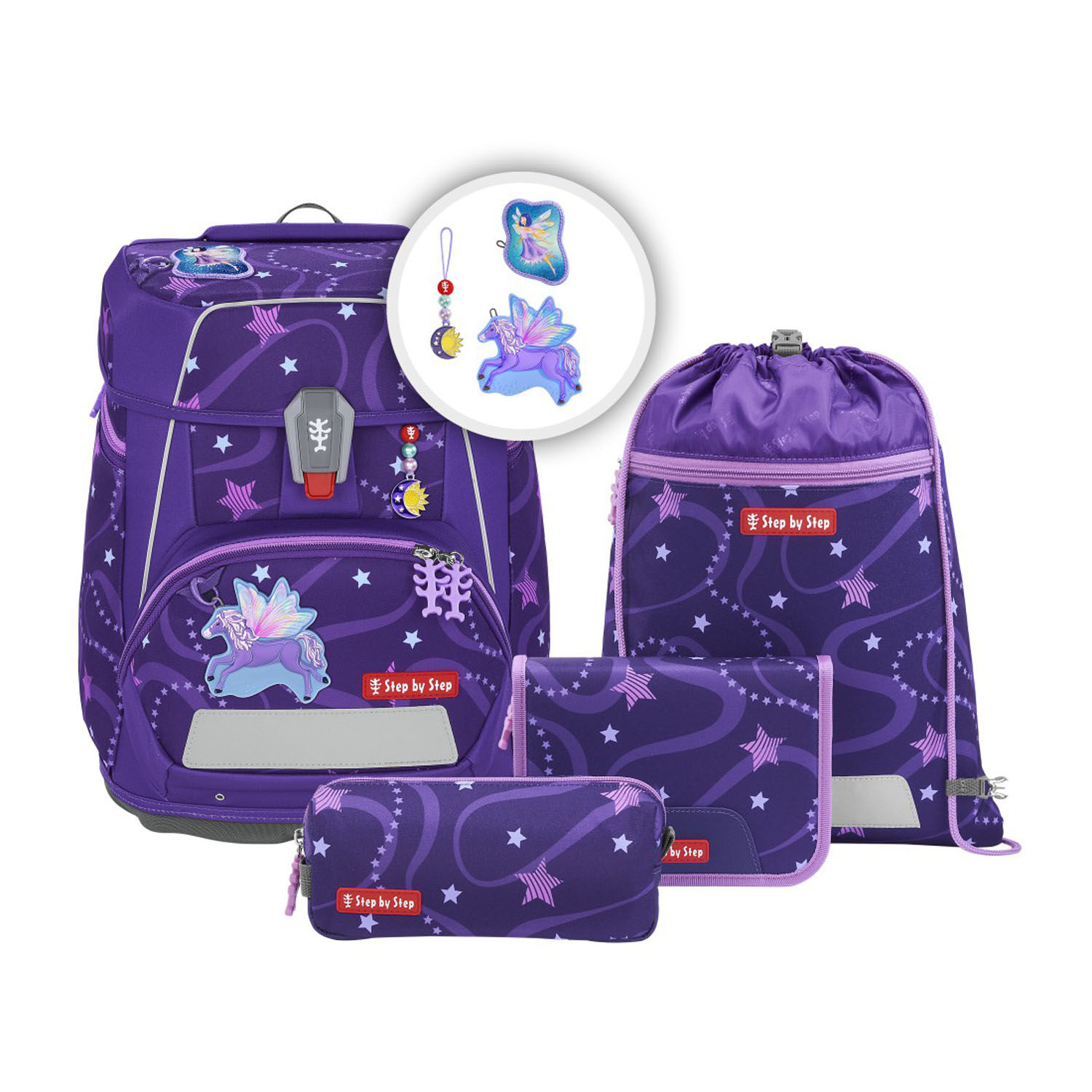 Step by Step SPACE 5-teiliges Schulranzen-Set Pegasus Emily