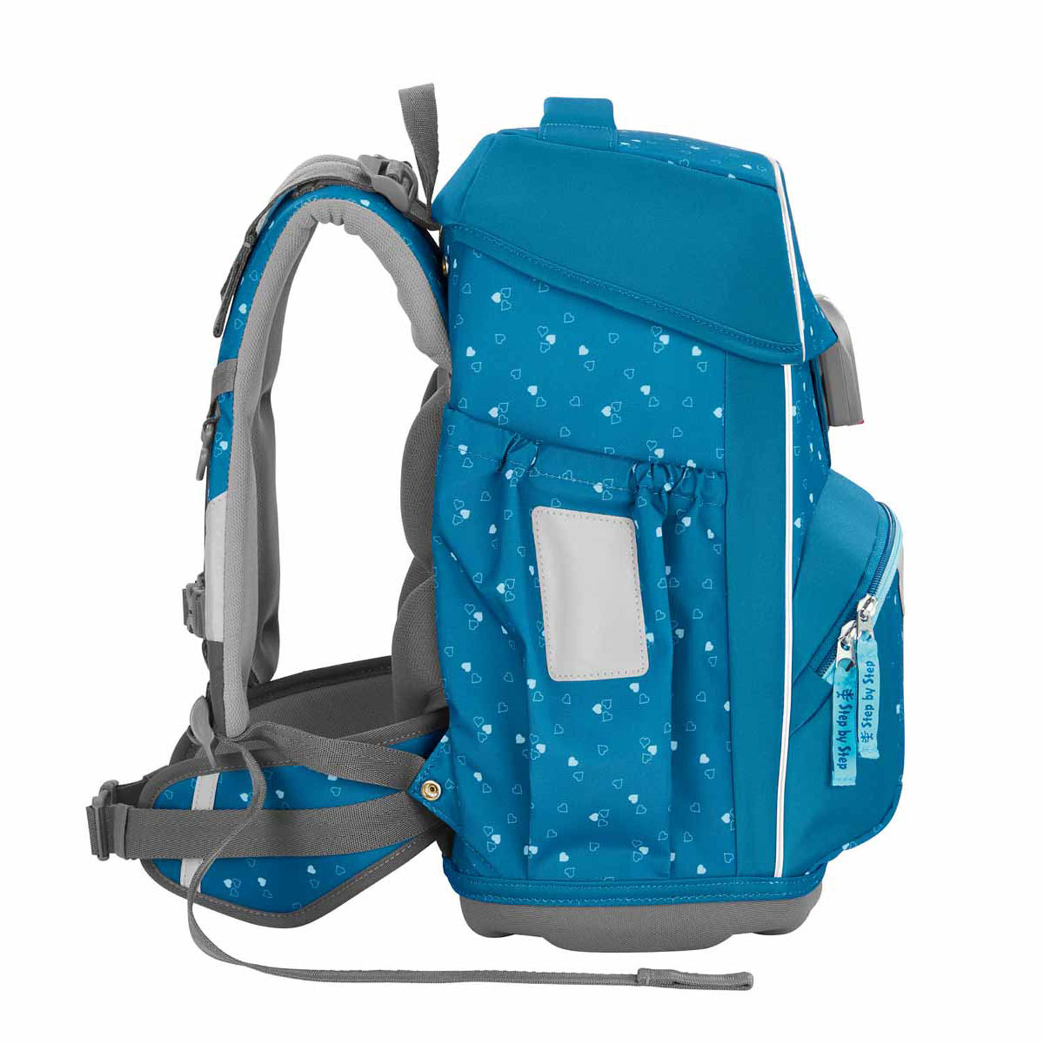 Step by Step BASIS Schulranzen 4-teiliges Set Blue Hearts