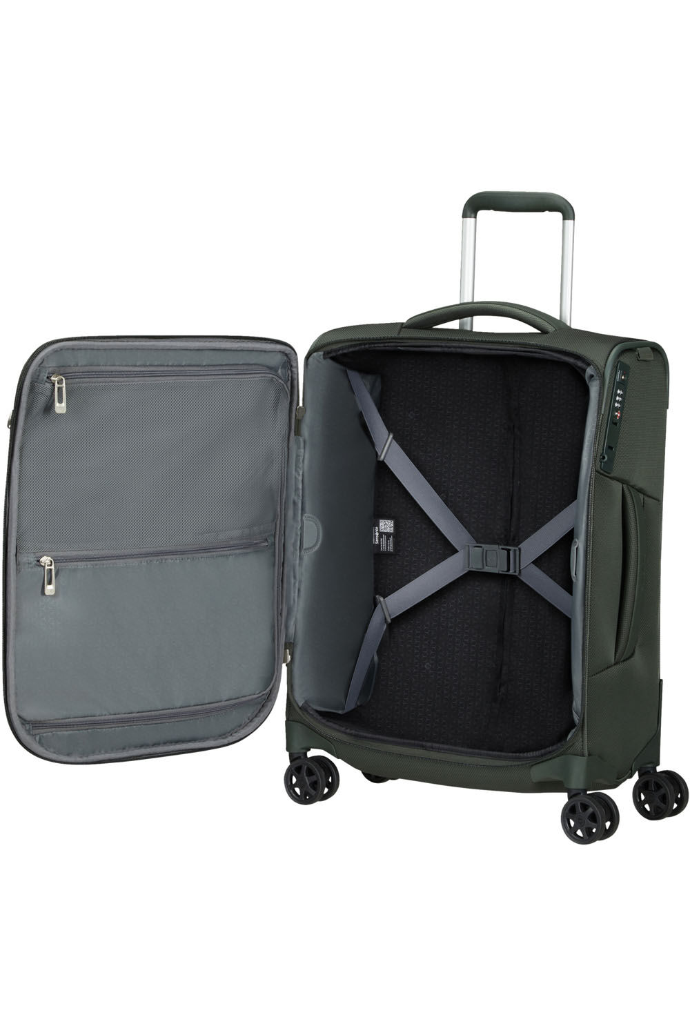 Samsonite Respark Trolley mit 4 Rollen 55cm Strict + GRATIS HOTELGUTSCHEIN Forest Green