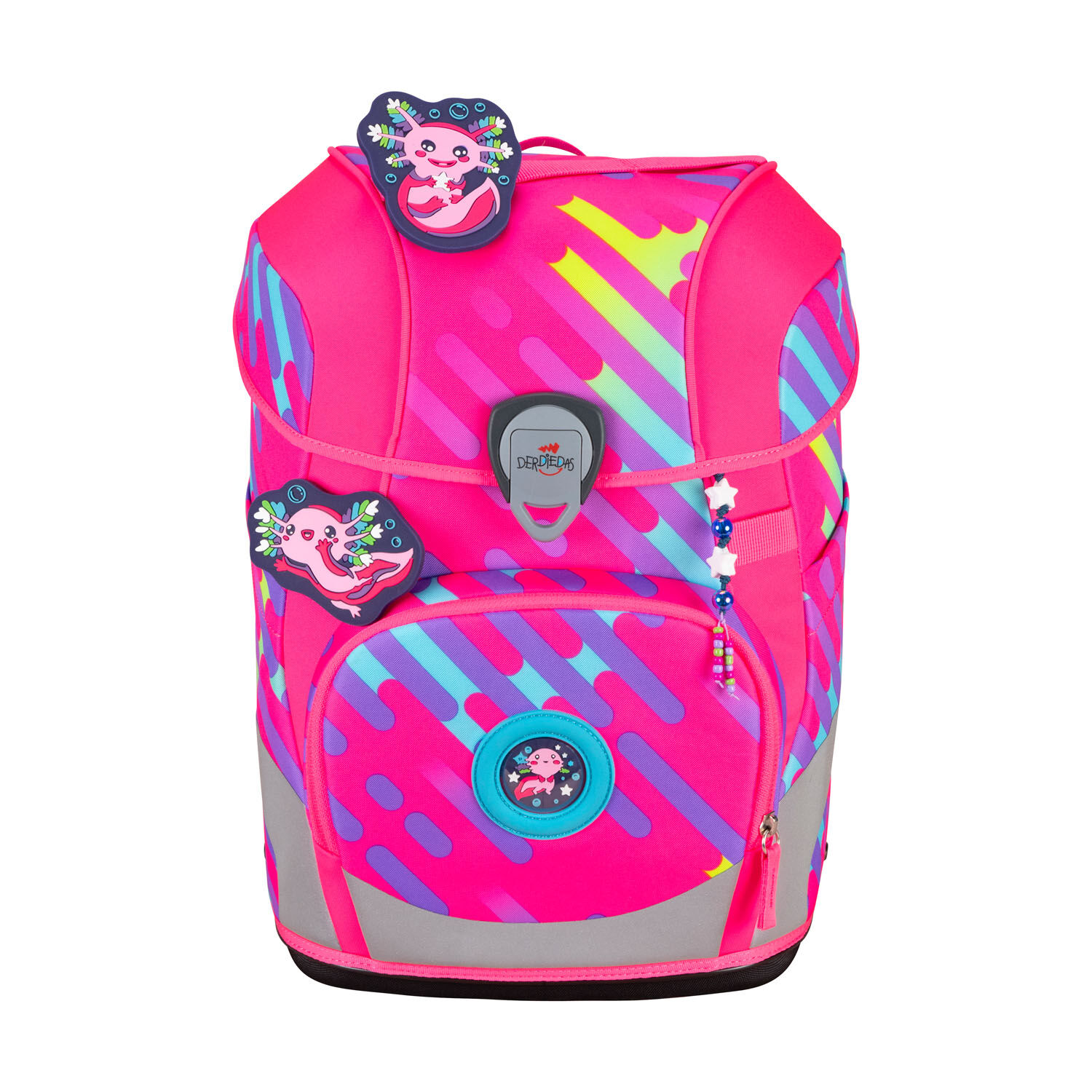 DerDieDas ErgoFlex Tiny Exklusiv NEON Schulrucksack 5-teiliges Set Neon Punkie