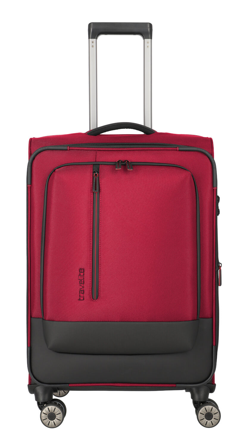 Travelite Crosslite Trolley M 4-Rollen erweiterbar Red