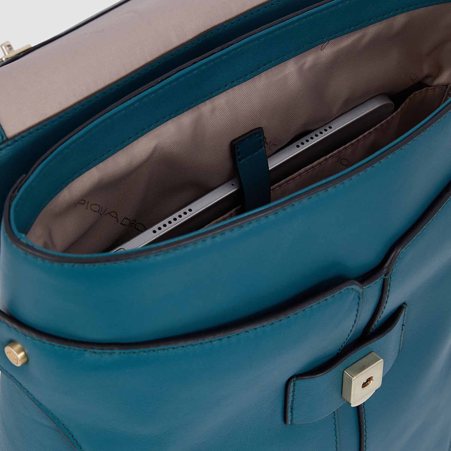 Piquadro Ray Damen Laptop-Rucksack mit iPad®-Fach verde petrolio