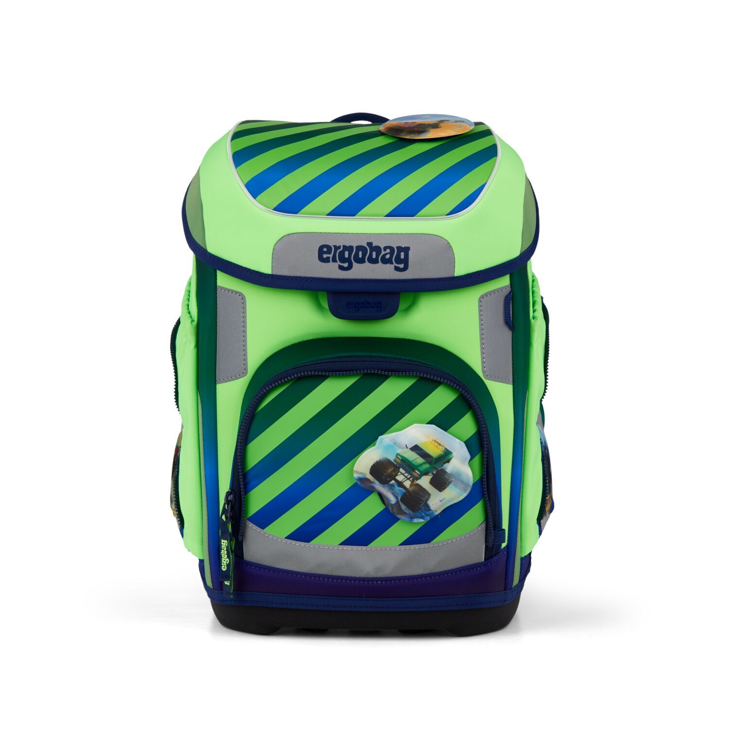 ergobag cubo Schulranzen, 5-teiliges Set, Kollektion 2026 TruckBär Neo