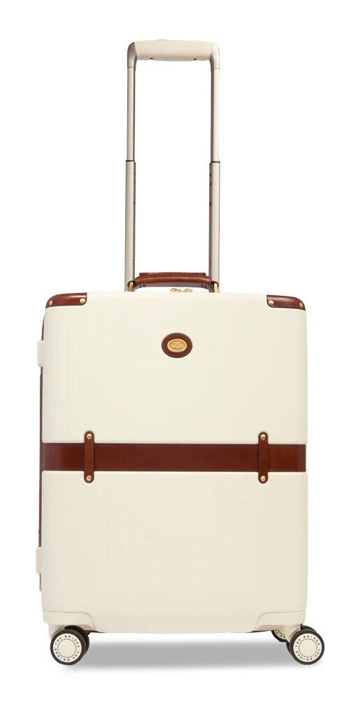 The Bridge Story Viaggio Trolley aus Leder und Polycarbonat Cabin Natural/Braun/Gold