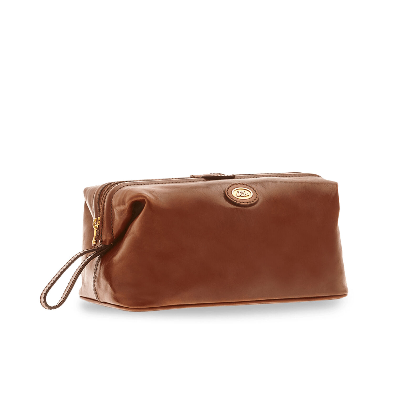 The Bridge Story Viaggio Leder-Kulturbeutel 26cm Braun/Gold