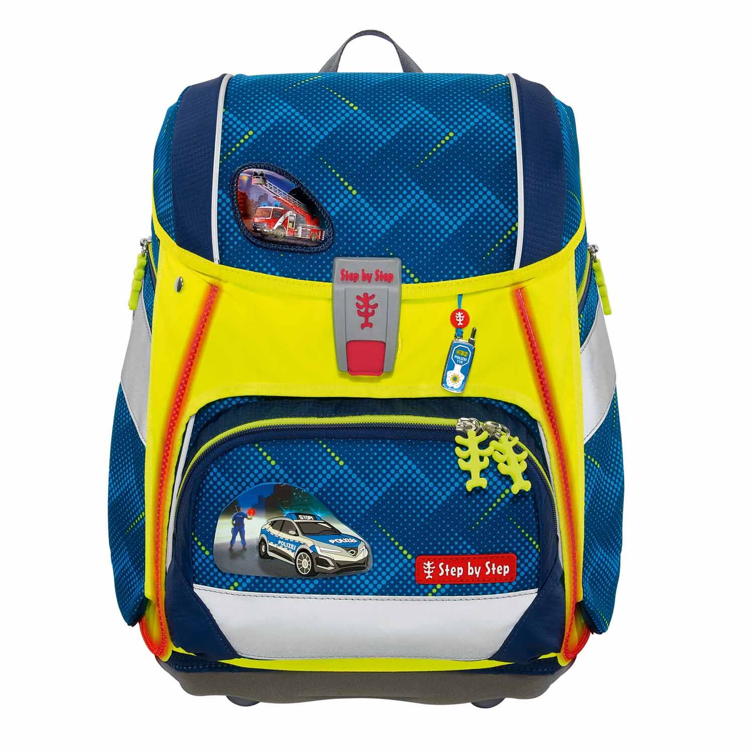 Step by Step Schulzubehör LED Neon Pull-Over, Reflektorüberzug mit LED-Leuchteffekt für 2IN1 PLU Schulranzen Gelb
