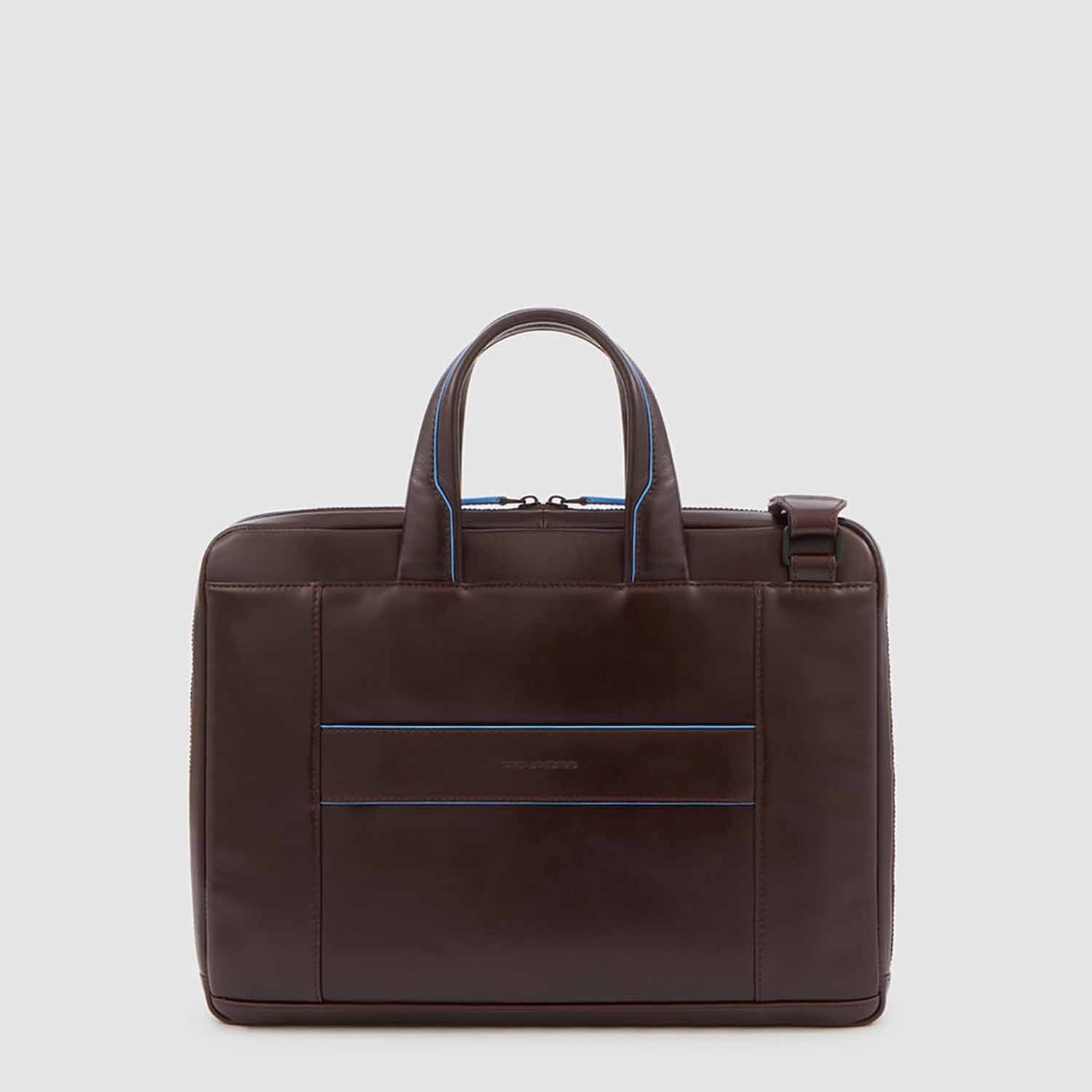 Piquadro Blue Square Revamp Schmale Laptoptasche 14" mit iPad®-Fach Mahagoni