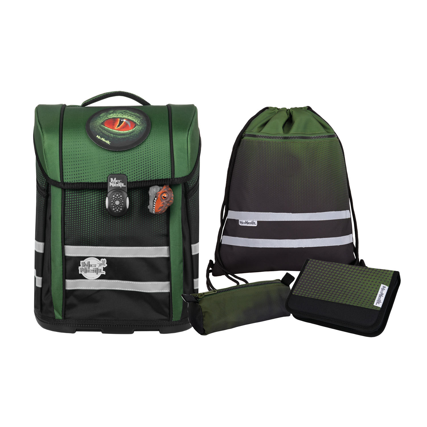 McNeill Perfecto Kollektion 2025 -Schulranzen-Set 5tlg., Gradient Grass