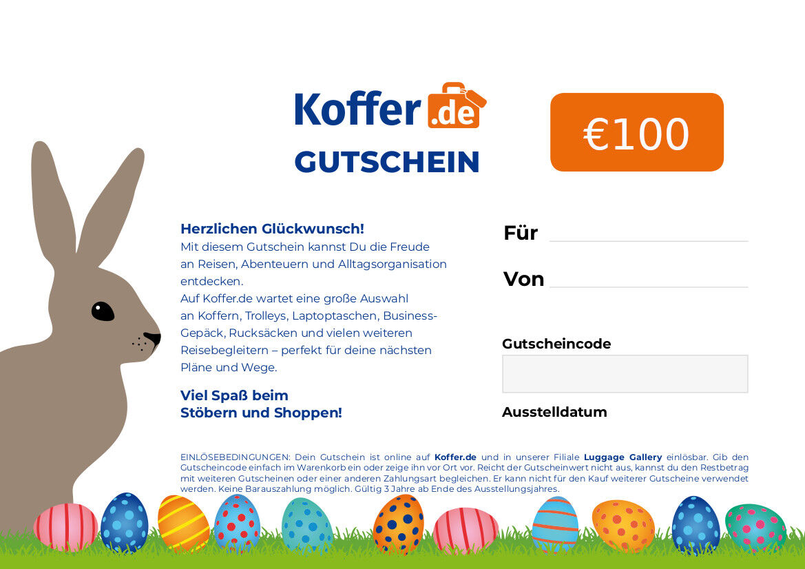 Koffer.de Gutschein Geschenkgutschein zu Ostern