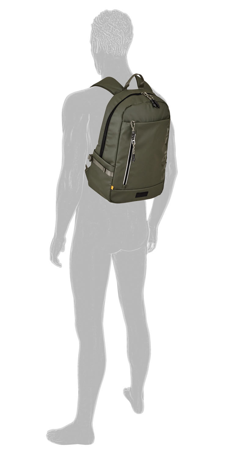 Camel Active Explore Rucksack M aus recyceltem Nylon Khaki