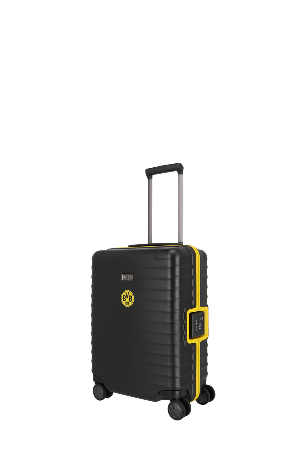 TITAN Litron Frame BVB-Edition 4-Rollen-Kabinentrolley 55 cm + Gratis Hotelgutschein Schwarz/gelb