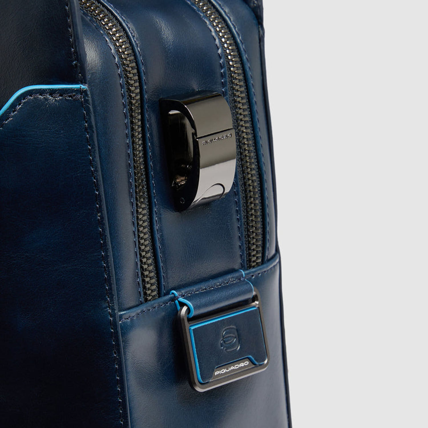 Piquadro Blue Square Leder-Laptoptasche 15,6" Nachtblau