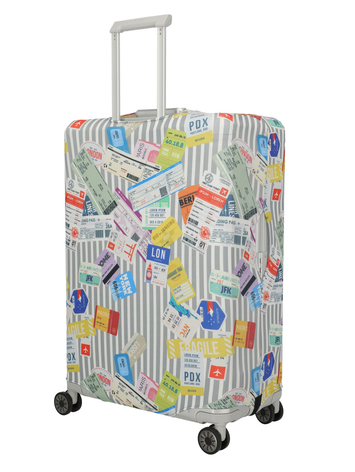 Travelite Accessoires Kofferhülle L Multi.Color/Tickets