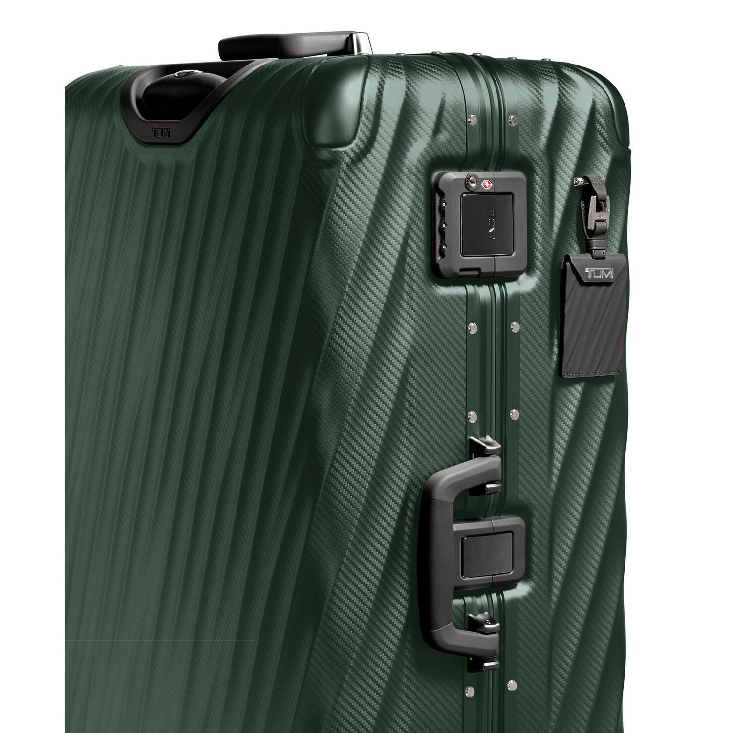 Tumi 19 Degree Aluminium Aufgabekoffer für längere Reisen 77,5 cm + Gratis Hotelgutschein Texture Forest Green