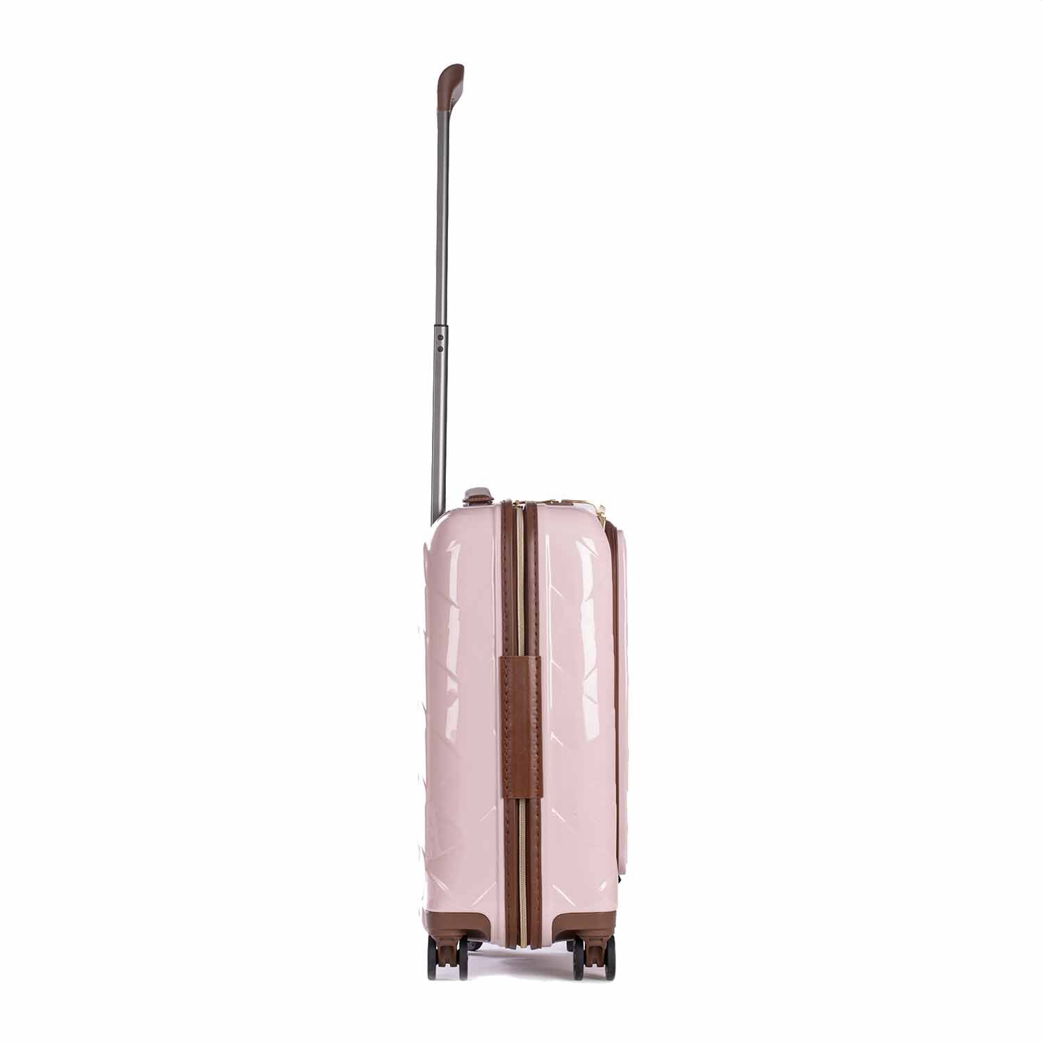 Stratic Leather & More Trolley S mit Vortasche, 4-Rollen Rose