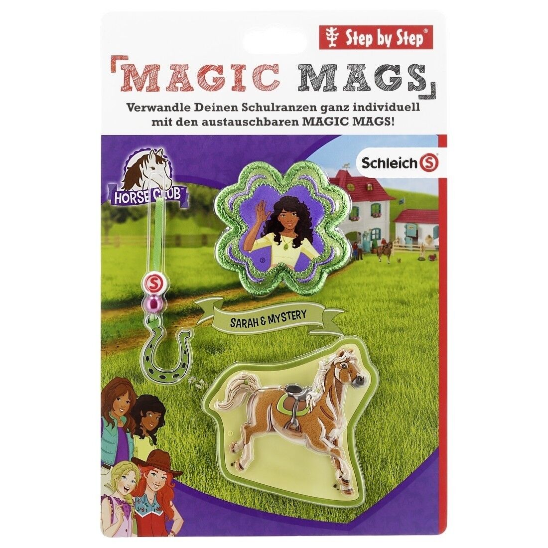 Step by Step MAGIC MAGS *Schleich Edition* 3-teiliges Set Horse Club, Sarah & Mystery