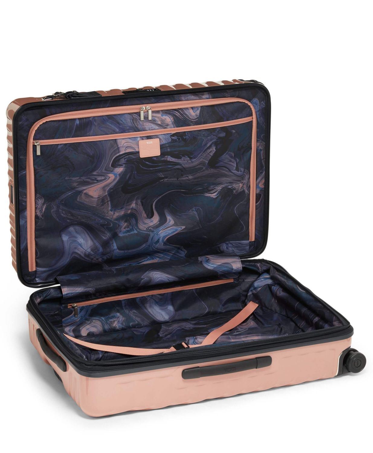 Tumi 19 Degree Erweiterbarer Aufgabekoffer für längere Reisen 77,5cm; glänzend Blush/Navy Liquid Print