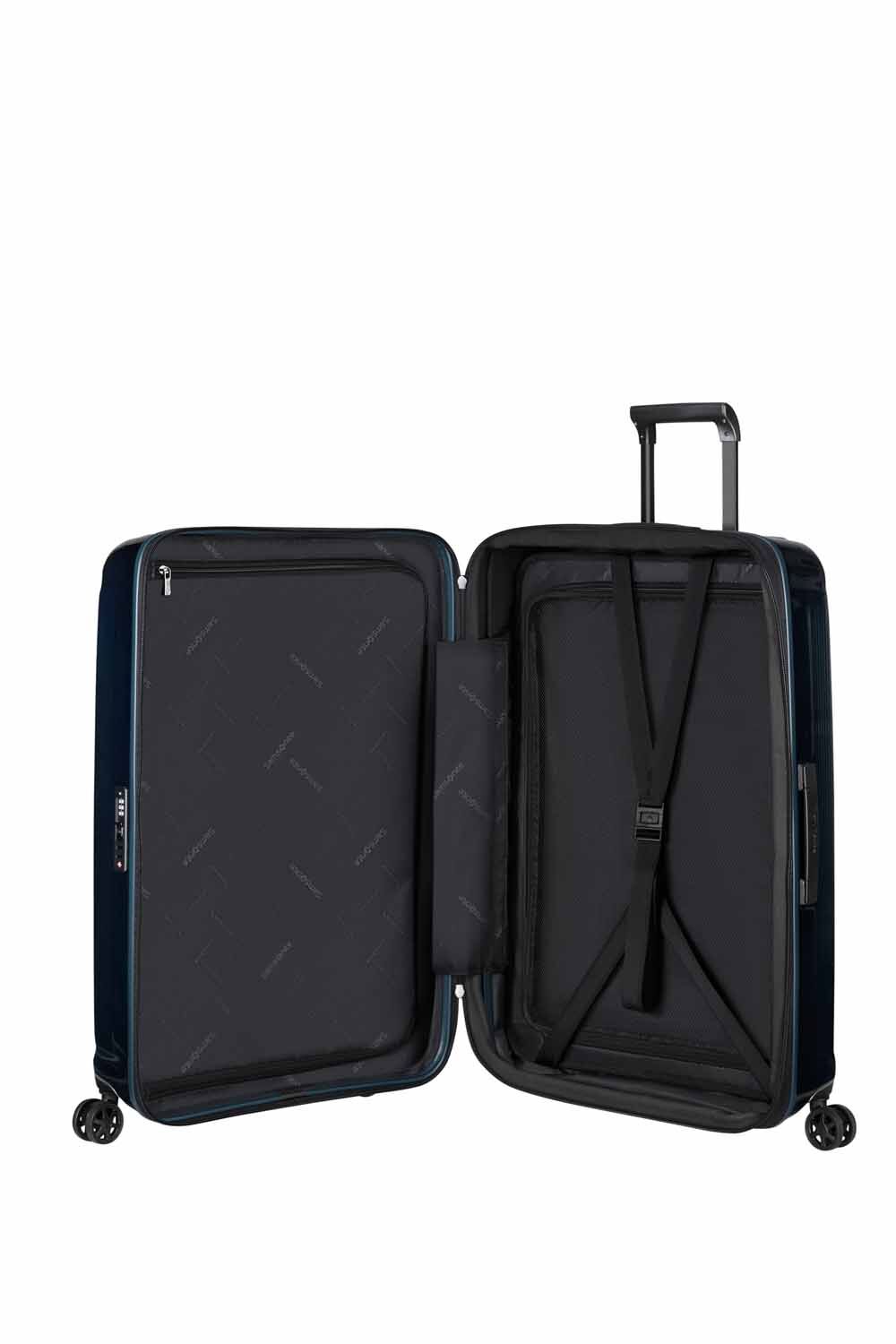 Samsonite Nuon Trolley mit 4 Rollen erweiterbar 69cm + GRATIS HOTELGUTSCHEIN Metallic Dark Blue