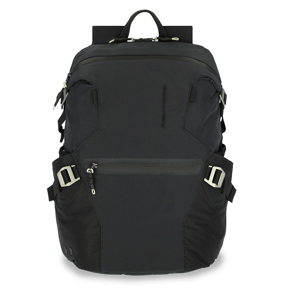 Piquadro PQ-Modular Laptoprucksack 15,6" aus rezykliertem antiviralen-Stoff und Diebstahlsicherung Schwarz Piquadro PQ-Modular Laptoprucksack 15,6" aus rezykliertem antiviralen-Stoff und Diebstahlsicherung Schwarz