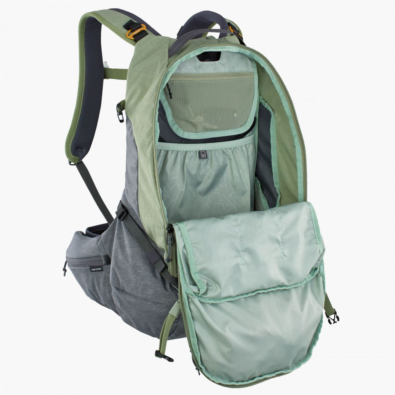 evoc Protector Backpacks Trail Pro 16 S/M Light Olive - Carbon Grey