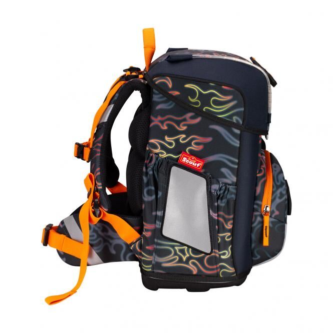 Scout Neo Exklusiv Safety Light Schulranzen-Set 5-teilig Flames
